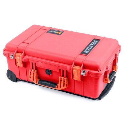 Pelican 1510 Case, Red with Orange Handles & Latches ColorCase