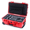 Pelican 1510 Case, Red Gray Padded Microfiber Dividers with Computer Pouch ColorCase 015100-0270-320-320