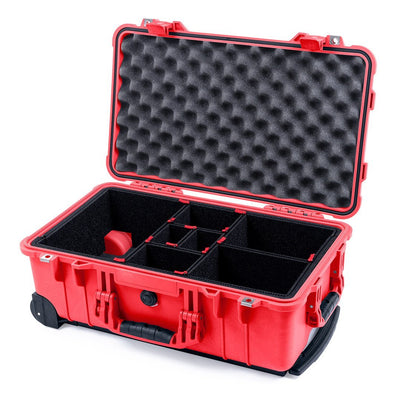 Pelican 1510 Case, Red TrekPak Divider System with Convolute Lid Foam ColorCase 015100-0020-320-320