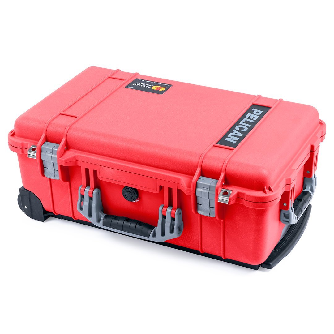 Pelican 1510 Case, Red with Silver Handles & Latches ColorCase 