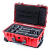 Pelican 1510 Case, Red with Silver Handles & Latches Gray Padded Microfiber Dividers with Computer Pouch ColorCase 015100-0270-320-180