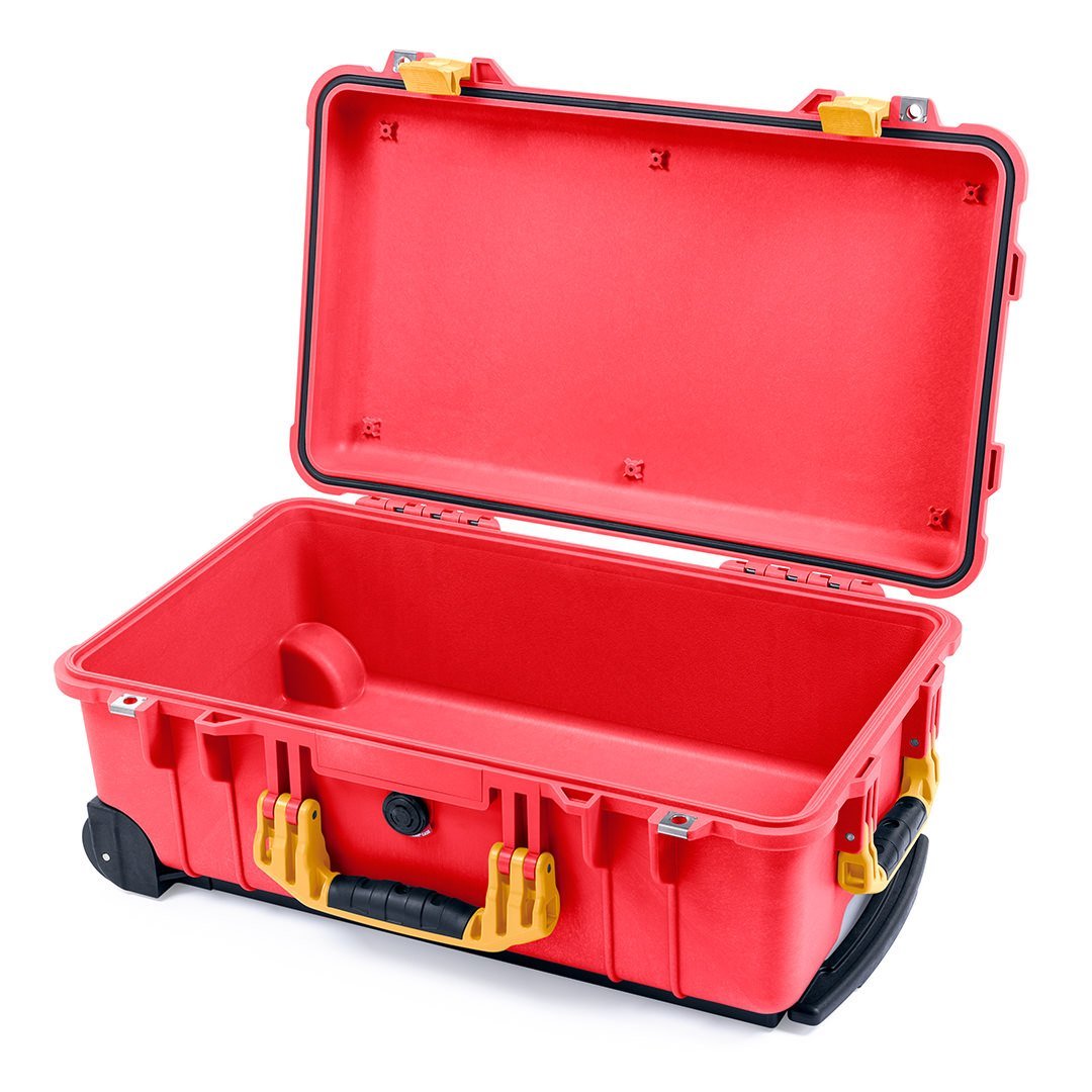 Pelican 1510 Case, Red with Yellow Handles &amp; Latches None (Case Only) ColorCase 015100-0000-320-240