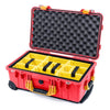 Pelican 1510 Case, Red with Yellow Handles & Latches Yellow Padded Microfiber Dividers with Convolute Lid Foam ColorCase 015100-0010-320-240