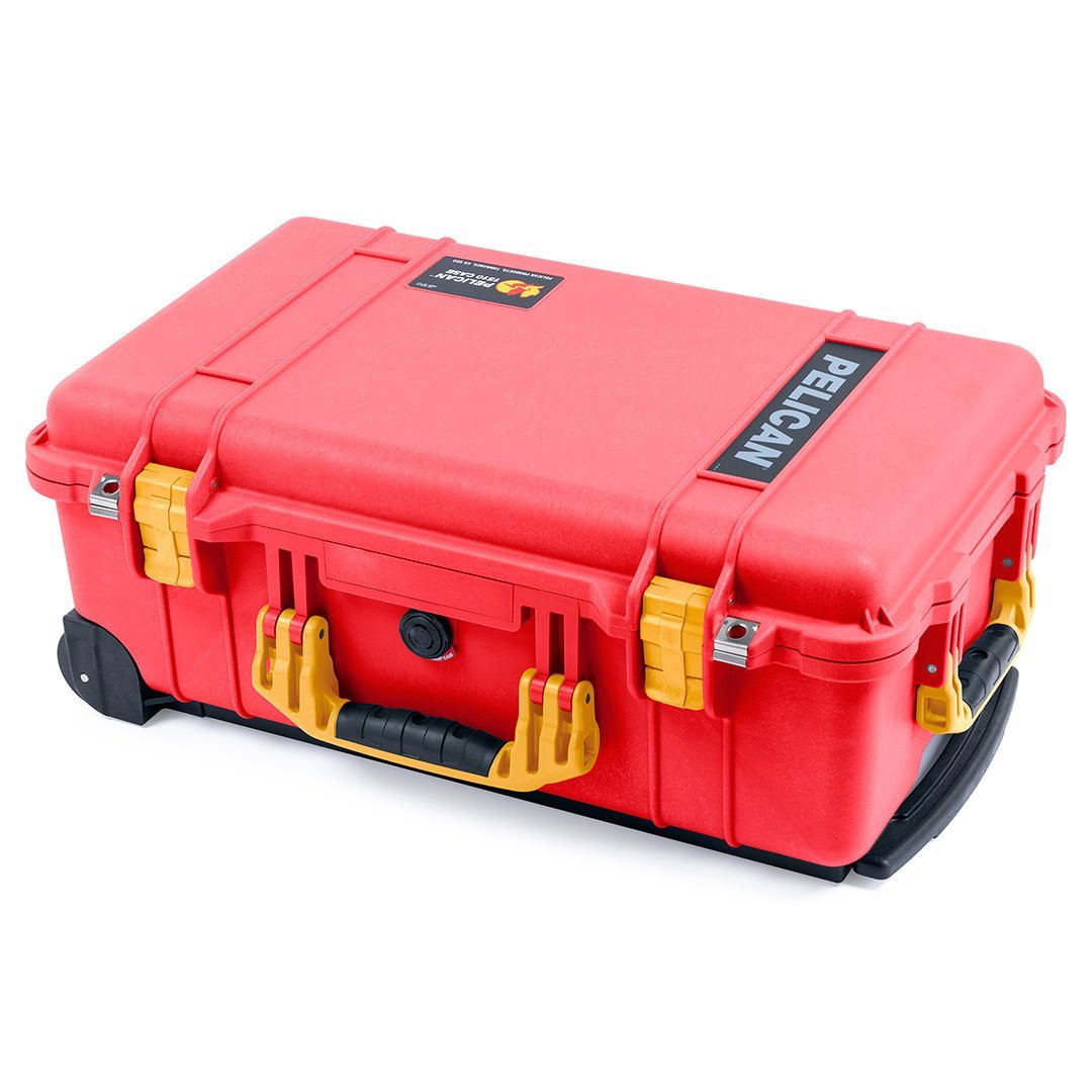 Pelican 1510 Case, Red with Yellow Handles &amp; Latches ColorCase 
