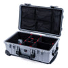 Pelican 1510 Case, Silver with Black Handles & Latches TrekPak Divider System with Mesh Lid Organizer ColorCase 015100-0120-180-110