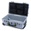 Pelican 1510 Case, Silver with OD Green Handles & Latches Mesh Lid Organizer Only ColorCase 015100-0100-180-130