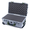 Pelican 1510 Case, Silver with OD Green Handles & Latches Pick & Pluck Foam with Convolute Lid Foam ColorCase 015100-0001-180-130