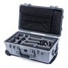 Pelican 1510 Case, Silver Gray Padded Microfiber Dividers with Computer Pouch ColorCase 015100-0270-180-180