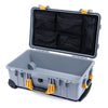 Pelican 1510 Case, Silver with Yellow Handles & Latches Mesh Lid Organizer Only ColorCase 015100-0100-180-240