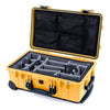 Pelican 1510 Case, Yellow with Black Handles & Latches Gray Padded Microfiber Dividers with Mesh Lid Organizer ColorCase 015100-0170-240-110