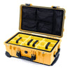 Pelican 1510 Case, Yellow with Black Handles & Latches Yellow Padded Microfiber Dividers with Mesh Lid Organizer ColorCase 015100-0110-240-110
