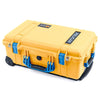 Pelican 1510 Case, Yellow with Blue Handles & Latches ColorCase