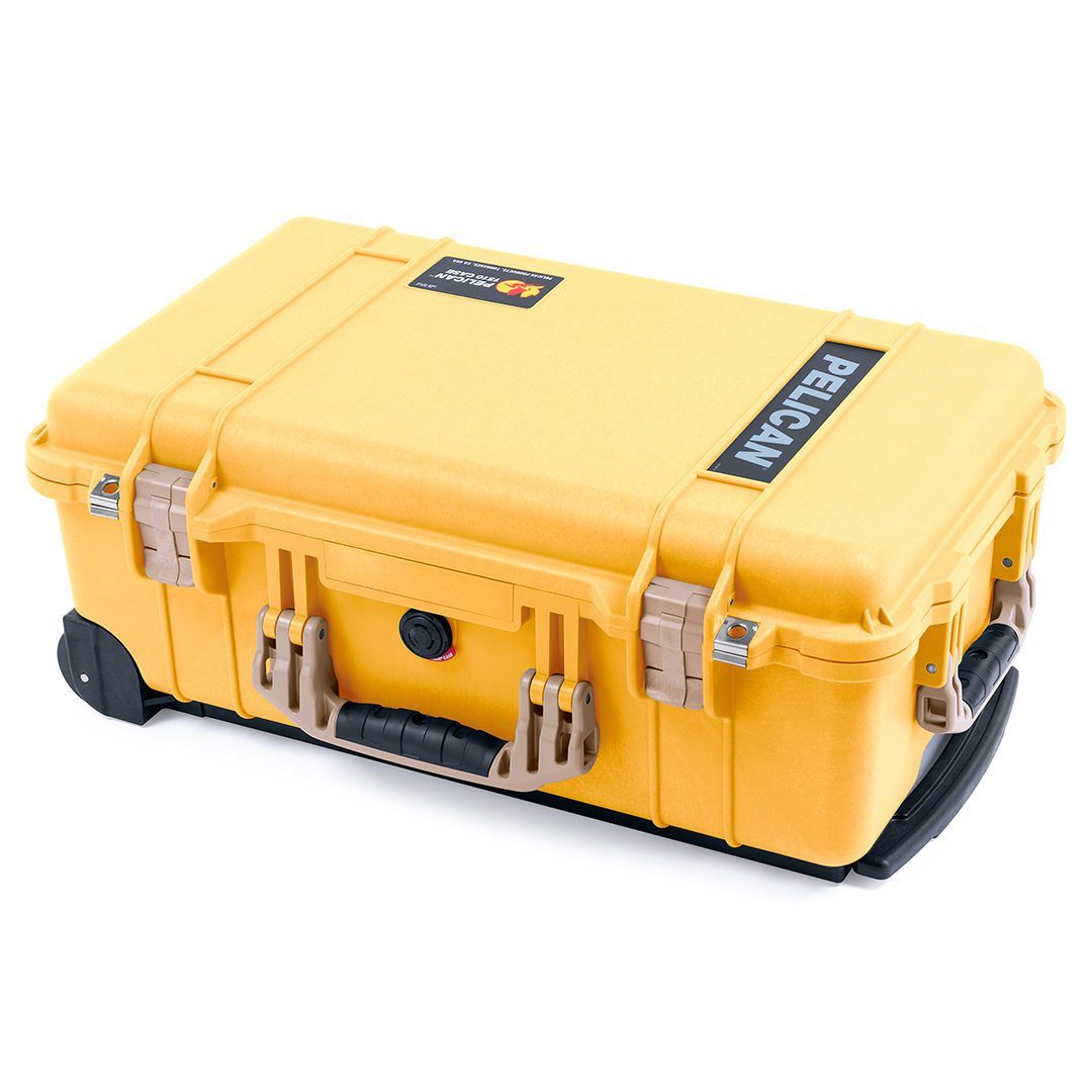 Pelican 1510 Case, Yellow with Desert Tan Handles & Latches ColorCase 