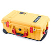 Pelican 1510 Case, Yellow with Red Handles & Latches ColorCase