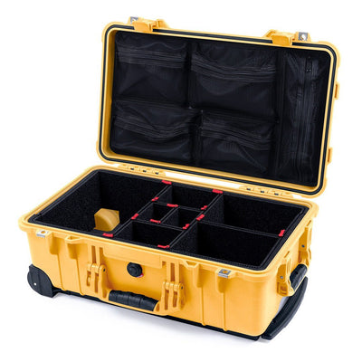 Pelican 1510 Case, Yellow TrekPak Divider System with Mesh Lid Organizer ColorCase 015100-0120-240-240