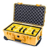 Pelican 1510 Case, Yellow Yellow Padded Microfiber Dividers with Convolute Lid Foam ColorCase 015100-0010-240-240