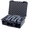 Pelican 1520 Case, Black Gray Padded Microfiber Dividers with Convolute Lid Foam ColorCase 015200-0070-110-110