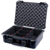 Pelican 1520 Case, Black TrekPak Divider System with Convolute Lid Foam ColorCase 015200-0020-110-110