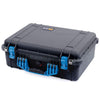 Pelican 1520 Case, Black with Blue Handle & Latches ColorCase