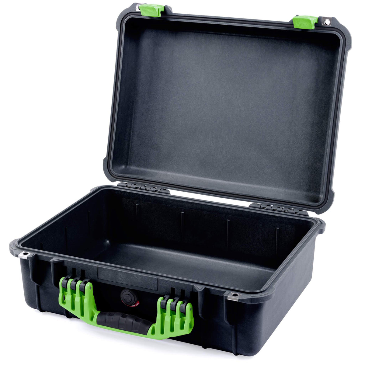 Pelican 1520 Case, Black with Lime Green Handle &amp; Latches None (Case Only) ColorCase 015200-0000-110-300