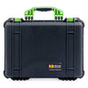Pelican 1520 Case, Black with Lime Green Handle & Latches ColorCase