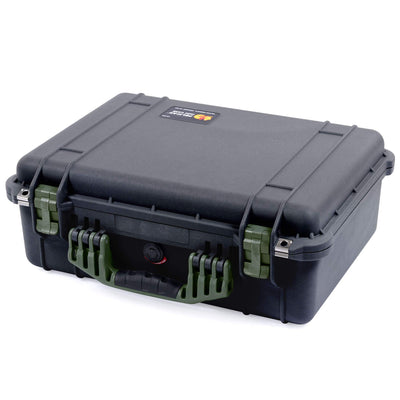 Pelican 1520 Case, Black with OD Green Handle & Latches ColorCase