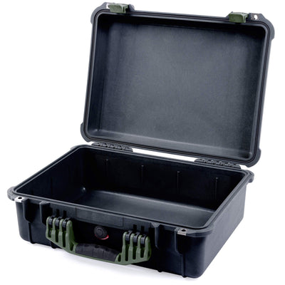 Pelican 1520 Case, Black with OD Green Handle & Latches None (Case Only) ColorCase 015200-0000-110-130