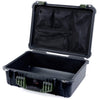 Pelican 1520 Case, Black with OD Green Handle & Latches Mesh Lid Organizer Only ColorCase 015200-0100-110-130