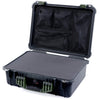 Pelican 1520 Case, Black with OD Green Handle & Latches Pick & Pluck Foam with Mesh Lid Organizer ColorCase 015200-0101-110-130