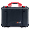 Pelican 1520 Case, Black with Red Handle & Latches ColorCase