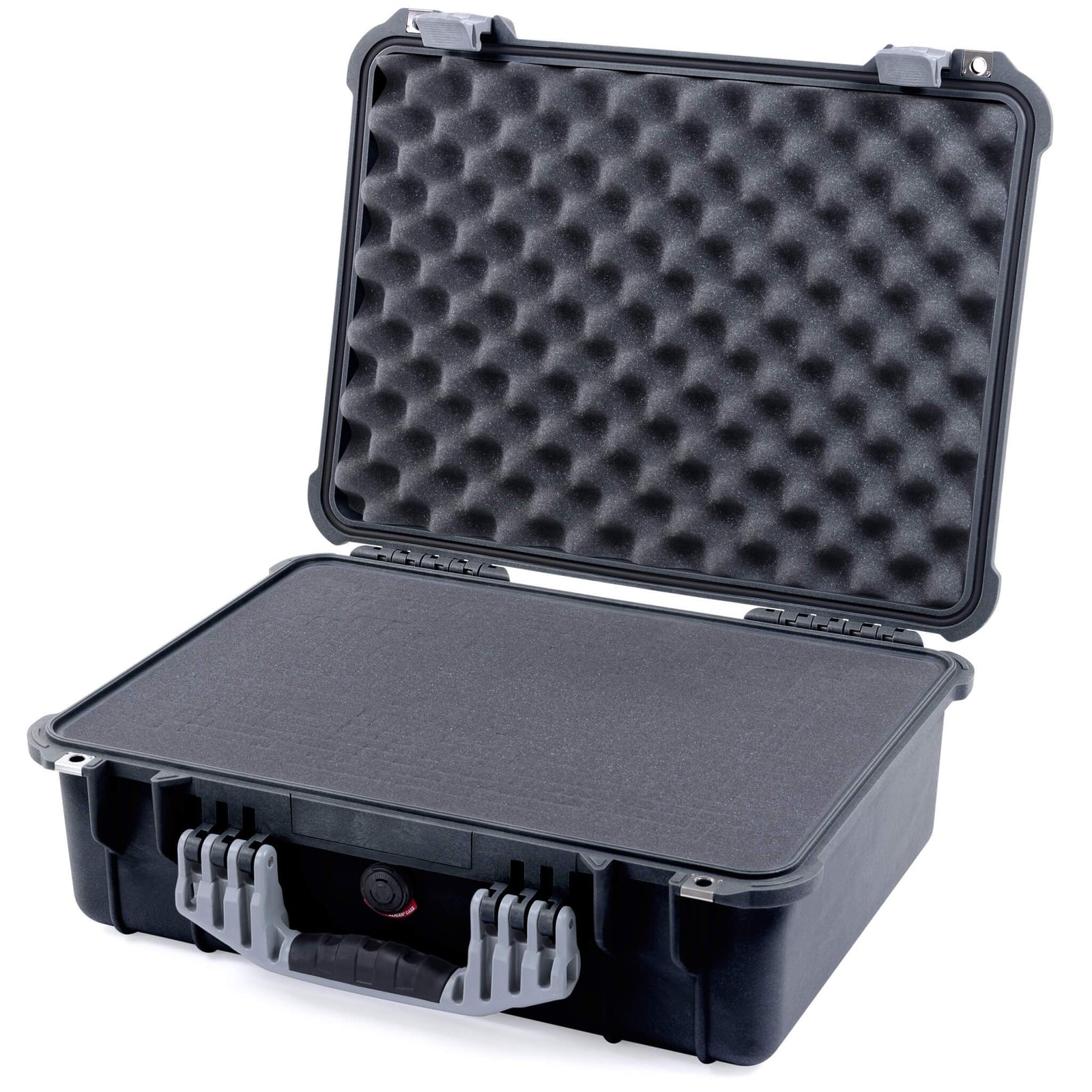 Pelican 1520 Case, Black with Silver Handle & Latches Pick & Pluck Foam with Convolute Lid Foam ColorCase 015200-0001-110-180