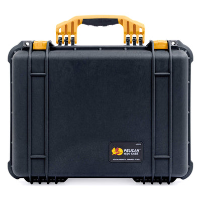 Pelican 1520 Case, Black with Yellow Handle & Latches ColorCase