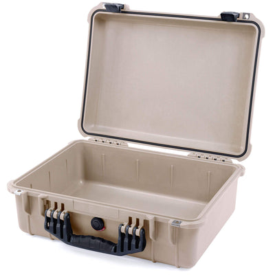 Pelican 1520 Case, Desert Tan with Black Handle & Latches None (Case Only) ColorCase 015200-0000-310-110