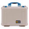 Pelican 1520 Case, Desert Tan with Blue Handle & Latches ColorCase