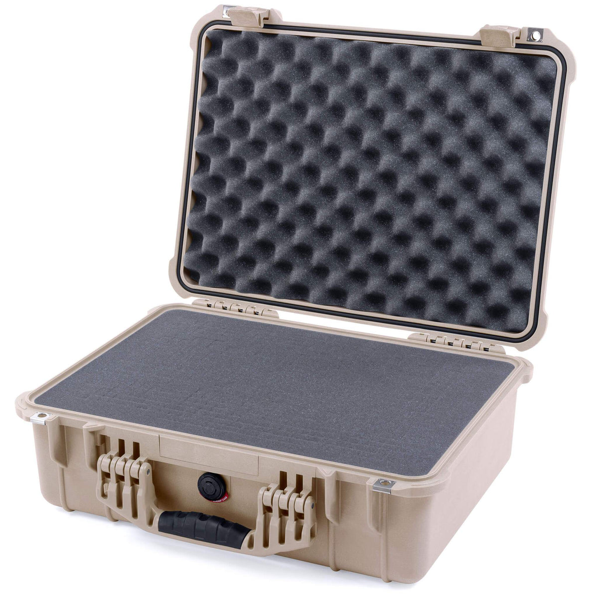 Pelican 1520 Case, Desert Tan Pick &amp; Pluck Foam with Convolute Lid Foam ColorCase 015200-0001-310-310