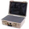 Pelican 1520 Case, Desert Tan Pick & Pluck Foam with Mesh Lid Organizer ColorCase 015200-0101-310-310