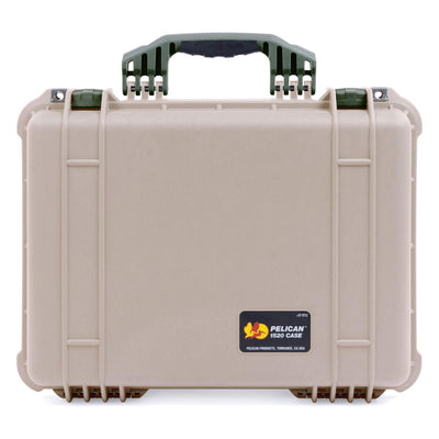 Pelican 1520 Case, Desert Tan with OD Green Handle & Latches ColorCase