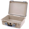 Pelican 1520 Case, Desert Tan with Silver Handle & Latches None (Case Only) ColorCase 015200-0000-310-180