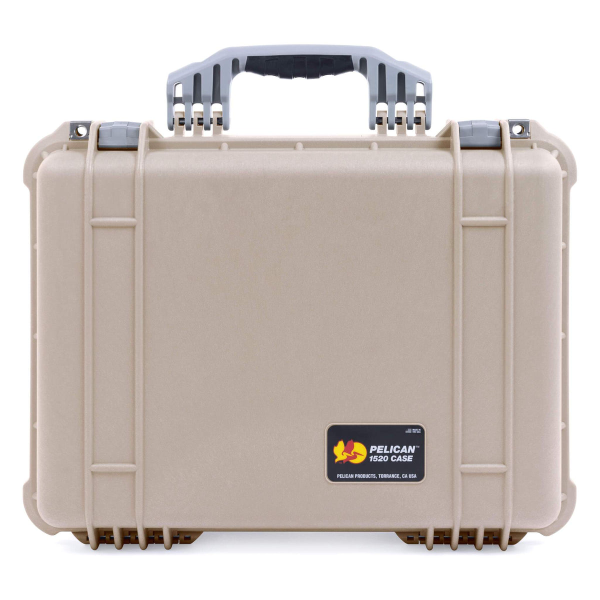 Pelican 1520 Case, Desert Tan with Silver Handle &amp; Latches ColorCase 