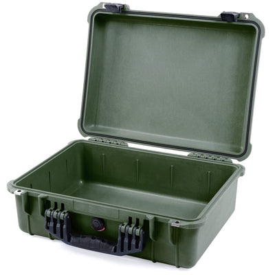 Pelican 1520 Case, OD Green with Black Handle & Latches None (Case Only) ColorCase 015200-0000-130-110