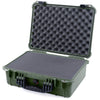 Pelican 1520 Case, OD Green with Black Handle & Latches Pick & Pluck Foam with Convolute Lid Foam ColorCase 015200-0001-130-110