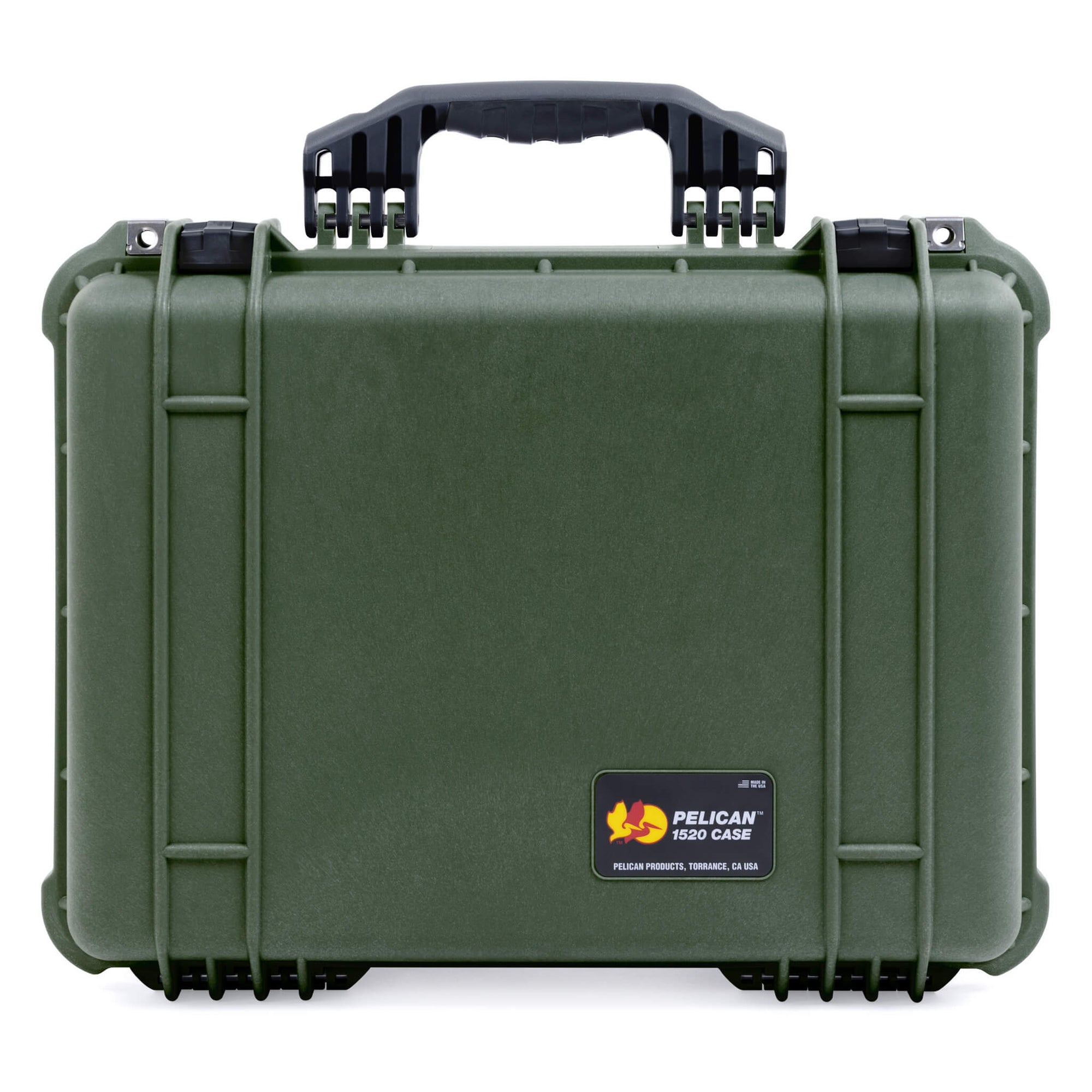 Pelican 1520 Case, OD Green with Black Handle & Latches ColorCase 