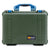 Pelican 1520 Case, OD Green with Blue Handle & Latches ColorCase 