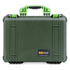 Pelican 1520 Case, OD Green with Lime Green Handle & Latches ColorCase