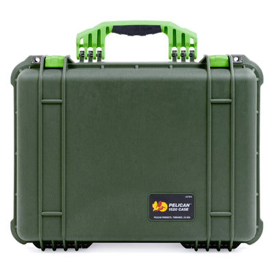 Pelican 1520 Case, OD Green with Lime Green Handle & Latches ColorCase