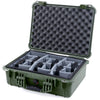Pelican 1520 Case, OD Green Gray Padded Microfiber Dividers with Convolute Lid Foam ColorCase 015200-0070-130-130