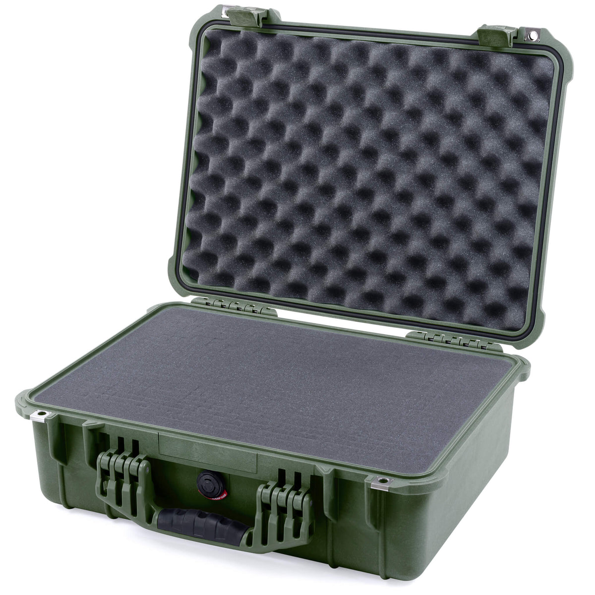 Pelican 1520 Case, OD Green Pick &amp; Pluck Foam with Convolute Lid Foam ColorCase 015200-0001-130-130
