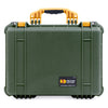 Pelican 1520 Case, OD Green with Yellow Handle & Latches ColorCase