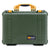 Pelican 1520 Case, OD Green with Yellow Handle & Latches ColorCase 