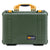 Pelican 1520 Case, OD Green with Yellow Handle & Latches ColorCase 